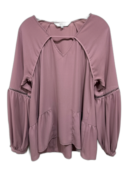 CROSBY by Mollie Burch Size M Purple Polyester V Neck Long Sleeve Top Purple / M