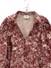 Hyacinth House Size M Red & White Cotton Floral Long Sleeve Collar Dress Red & White / M