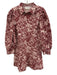 Hyacinth House Size M Red & White Cotton Floral Long Sleeve Collar Dress Red & White / M