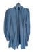 LaRoque Size S Slate Blue Cotton Long Balloon Sleeve Collar Buttons Belted Dress Slate Blue / S
