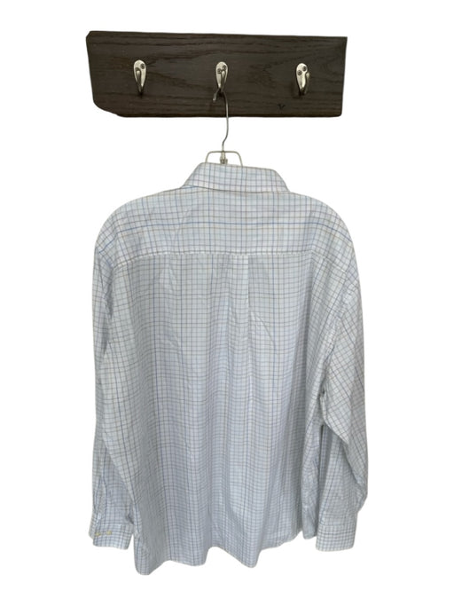 Peter Millar Size XXL White & Blue & Yellow button up Plaid Men's Shirt White & Blue & Yellow / XXL