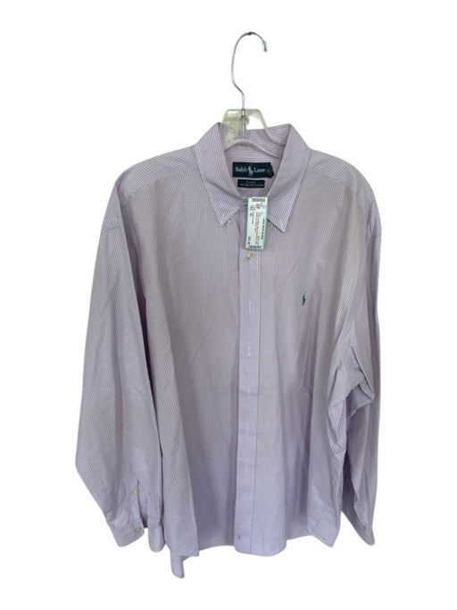 Ralph Lauren Size XL Purple & White Plaid Collar Button up Men's Shirt Purple & White / XL