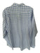 Alan Paine Size XXL Blue & White Cotton Blend Gingham Collar Men's Shirt Blue & White / XXL