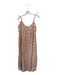 J. Crew Size S Orange & Green Ramie Tie Straps Botanical Lined Maxi Dress Orange & Green / S