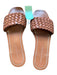 Loeffler Randall Shoe Size 7 Brown Leather Braided Square Toe Mule Sandals Brown / 7