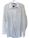 Dick Ferguson's Size XL White Cotton Lines Button Down Men's Shirt White / XL