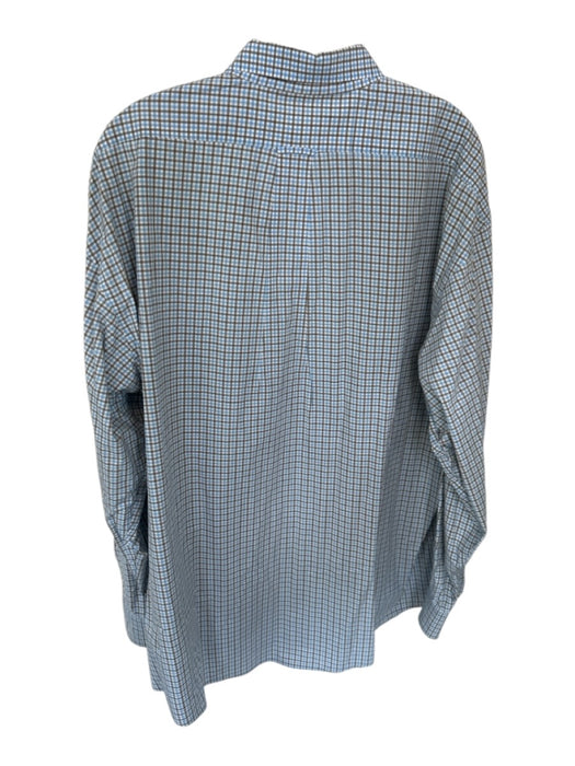 Onward Reserve Size XXL Blue & Brown Cotton Checkered Button Down Men's Shirt Blue & Brown / XXL