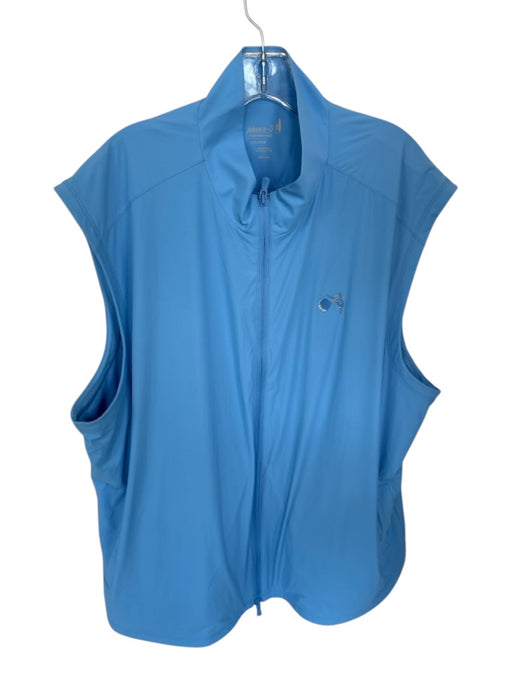 Johnnie-O NWT Size XXL Cornflower Blue Nylon Blend Solid Full Zip Golf Vest Cornflower Blue / XXL