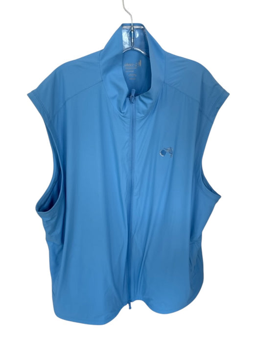 Johnnie-O NWT Size XXL Cornflower Blue Nylon Blend Solid Full Zip Golf Vest Cornflower Blue / XXL