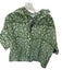 Saule Parc Size S Green & White Cotton Short Sleeve Botanical Button Down Top Green & White / S