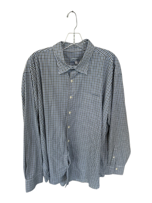 Peter Millar Size XXL Green & Blue Cotton Plaid Button Down Men's Shirt Green & Blue / XXL