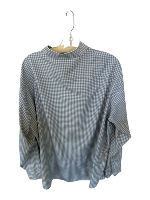 Peter Millar Size XXL Blue & Green Cotton Blend Checkered Button Down Shirt Blue & Green / XXL