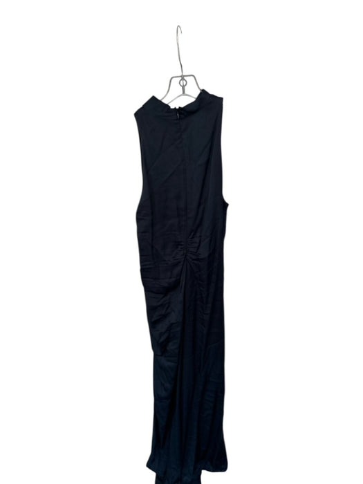 A.L.C. Size 6 Midnight Navy Viscose Cowl Neck Drawstring Back Zip Gown Midnight Navy / 6