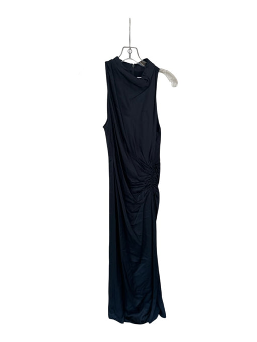 A.L.C. Size 6 Midnight Navy Viscose Cowl Neck Drawstring Back Zip Gown Midnight Navy / 6