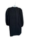 Pomander Place Size S Black Cotton Long Balloon Sleeve Split Neck Dress Black / S