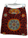 Sevier Skirts Size Est M Rust & Tan Cotton Side Zip Flower Mini Skirt Rust & Tan / Est M