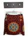 Sevier Skirts Size Est M Rust & Tan Cotton Side Zip Flower Mini Skirt Rust & Tan / Est M