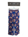 Elizabeth James the Label Size S Blue & Rust Cotton Elastic Waist Wide Leg Pants Blue & Rust / S