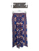 Elizabeth James the Label Size S Blue & Rust Cotton Elastic Waist Wide Leg Pants Blue & Rust / S