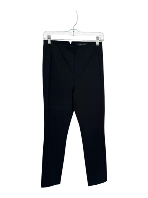 Rag & Bone Size 6 Black Elastic Waist Back Zip Stretch Pants Black / 6