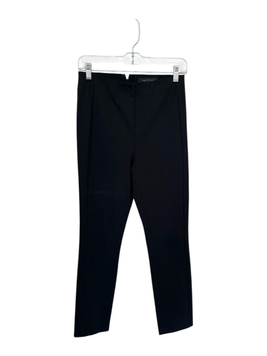 Rag & Bone Size 6 Black Elastic Waist Back Zip Stretch Pants Black / 6