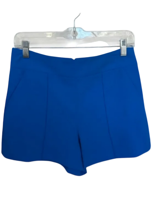 Alice & Olivia Size 6 Electric Blue Polyester Front Pockets Back Zip Shorts Electric Blue / 6