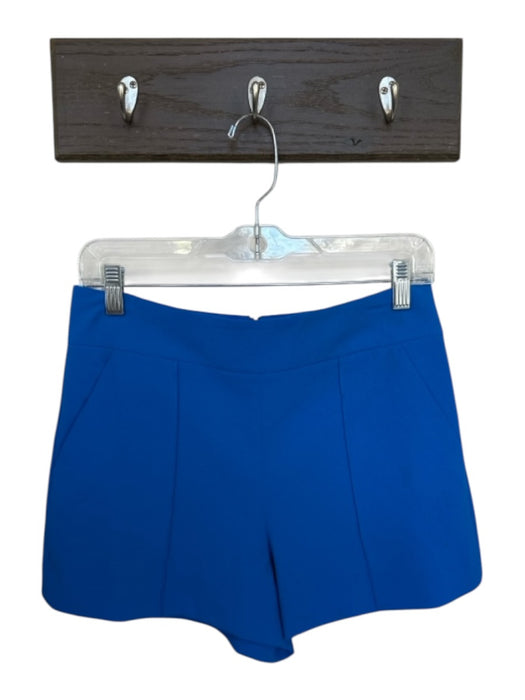 Alice & Olivia Size 6 Electric Blue Polyester Front Pockets Back Zip Shorts Electric Blue / 6