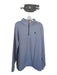 Peter Millar Gray & White Polyester Striped Half Zip Athletic Men's Pullover Gray & White / XXL