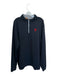 Peter Millar Black & Red Polyester UGA Half Zip Athletic Men's Pullover Black & Red / XXL