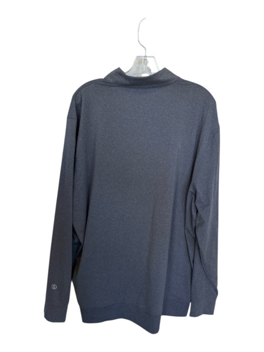 Stitch Gray Polyester Heathered Half Zip Golf Men's Pullover Gray / XL