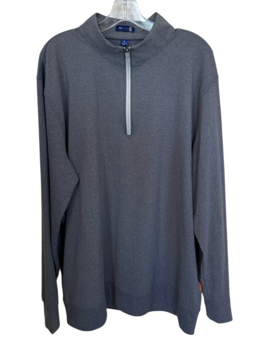 Stitch Gray Polyester Heathered Half Zip Golf Men's Pullover Gray / XL