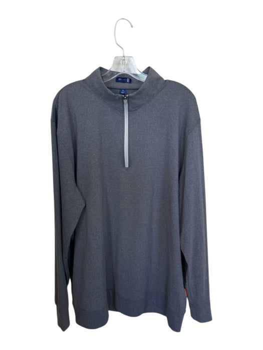Stitch Gray Polyester Heathered Half Zip Golf Men's Pullover Gray / XL
