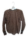 Veronica Beard Size S Brown & White Cotton Long Balloon Sleeve Flowers Top Brown & White / S
