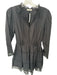 Ulla Johnson Size 6 Black Cotton Long Balloon Sleeve Lace Trim Knee length Dress Black / 6