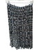 Ulla Johnson Size S Black & Blue Rayon Elastic Waist Ikat Pleat Detail Skirt Black & Blue / S