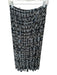 Ulla Johnson Size S Black & Blue Rayon Elastic Waist Ikat Pleat Detail Skirt Black & Blue / S