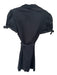 BCBGMAXAZRIA Size S Black & Tan Cotton Blend Short Sleeve Stitching Detail Dress Black & Tan / S