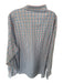 Peter Millar Size XXL Navy & Mauve Polyester Blend Grid Button Down Men's Shirt Navy & Mauve / XXL