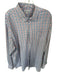 Peter Millar Size XXL Navy & Mauve Polyester Blend Grid Button Down Men's Shirt Navy & Mauve / XXL