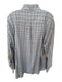 Peter Millar Size XXL Navy & Mauve Cotton Blend Grid Button Down Men's Shirt Navy & Mauve / XXL