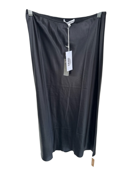 Reformation Size 6 Black Silk Elastic Waist Maxi Skirt Black / 6
