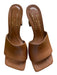 Trina Turk Shoe Size 37 Brown Leather Block Heel Square Toe Sandals Brown / 37