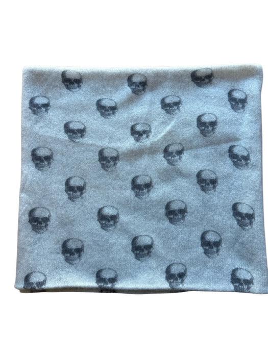 Skull Cashmere Gray Cashmere Skulls Infinity scarf Gray / One Size