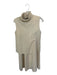 Zara Size S Cream High Waist A Line Turtleneck Sleeveless Skirt Set Cream / S
