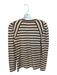 Veronica Beard Size S Cream & Brown Pima Cotton Blend Long Sleeve Striped Top Cream & Brown / S