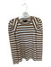 Veronica Beard Size S Cream & Brown Pima Cotton Blend Long Sleeve Striped Top Cream & Brown / S