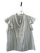 Rebecca Taylor Size 4 Blue & White Cotton Striped Speckled Sleeveless Dress Blue & White / 4