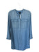 J. Crew Size S Med Dark Wash Tencel Long Sleeve Button Down Chambray Dress Med Dark Wash / S