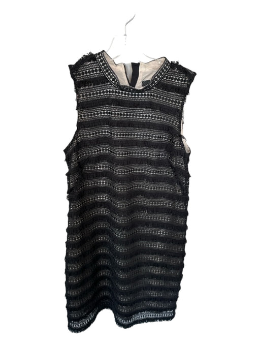 J. Crew Size 6 Black & Tan Lace Fringe Sleeveless Dress Black & Tan / 6