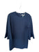 Tibi Size 8 Navy Polyester Long Bell Sleeve Back Zip Dress Navy / 8